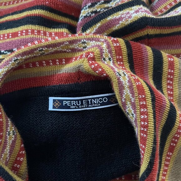Peru Etnico Alpaca Wool Cape Shawl Poncho - OS - Picture 7 of 7